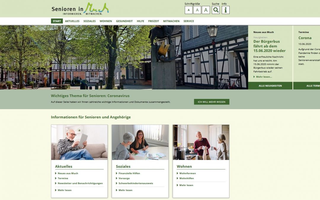 Interaktive Homepage für Senioren in Much